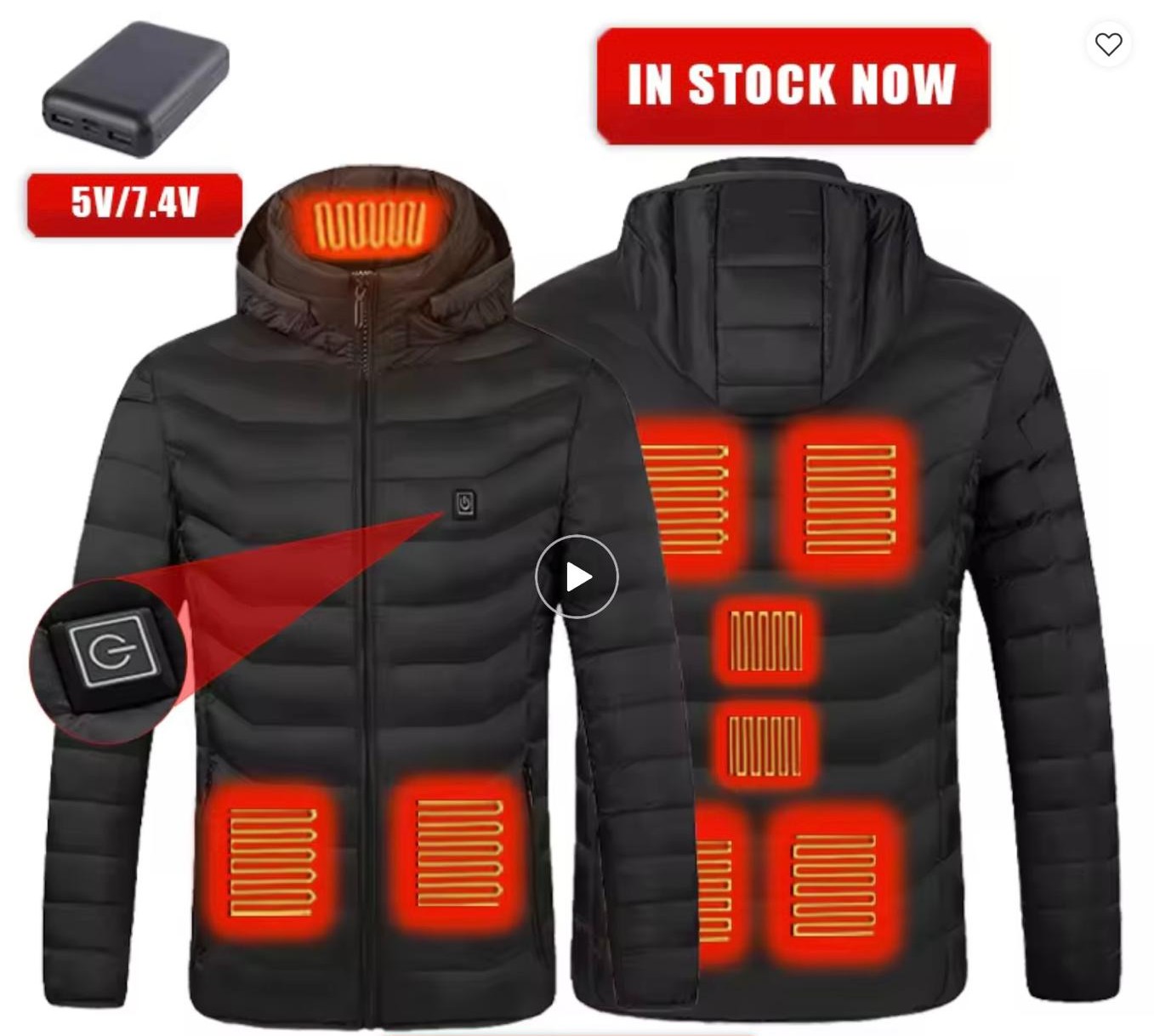 Black Heated Jacket