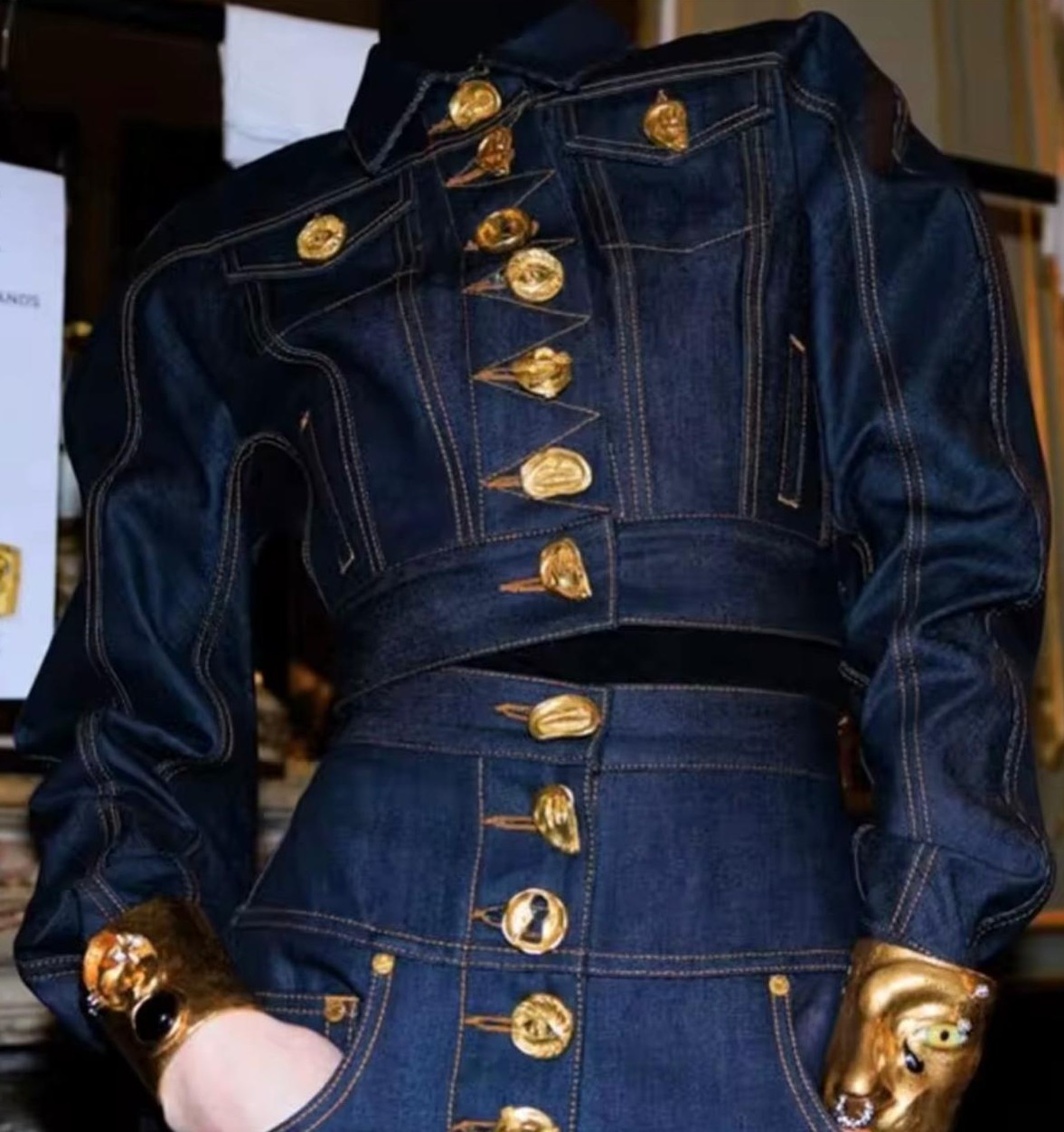 Jeans Jacket and Skirt Set